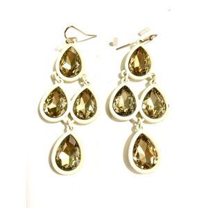 Crystal Dangle Chandelier Fashion Earrings #gold crystals